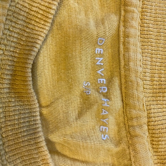 DENVER HAYES | Long Sleeved Curved Hem Yellow Shirt - Picture 2 of 5